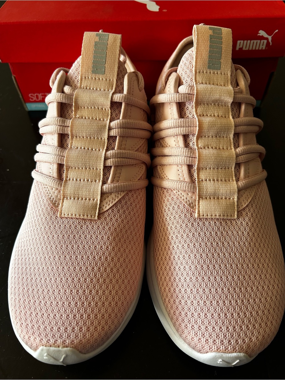 Puma Women’s Blush Pink Knit Athletic Sneakers